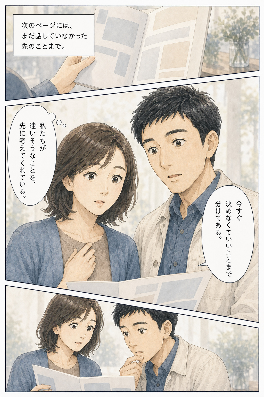 漫画 25/30：今後の提案を読み、まだ話していない先のことまで考えられていたと知るお客様